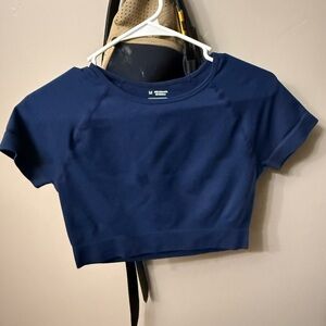 Navy Blue Women's Crop Top